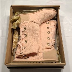NEW Lace Up Pink Ugg Boots - Size 8
